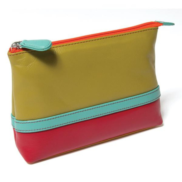 Citrus Colors Fine Leather Cosmetic Case - Picture 1 of 1